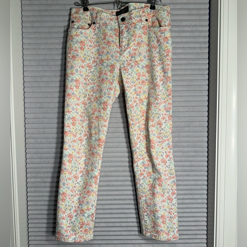 Lauren Ralph Lauren pastel floral print straight leg jeans